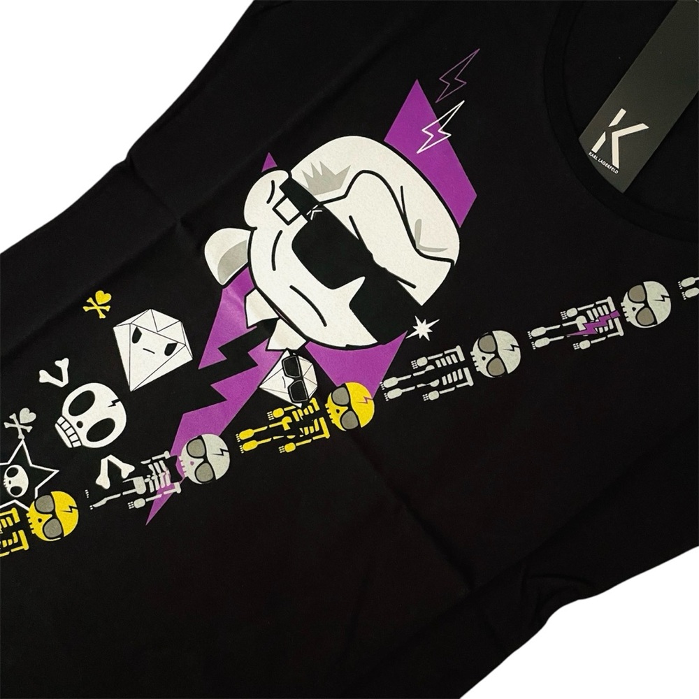 NEW Karl Lagerfeld x Tokidoki Hana Women’s Medium T-shirt Skeleton Rare HTF NWT